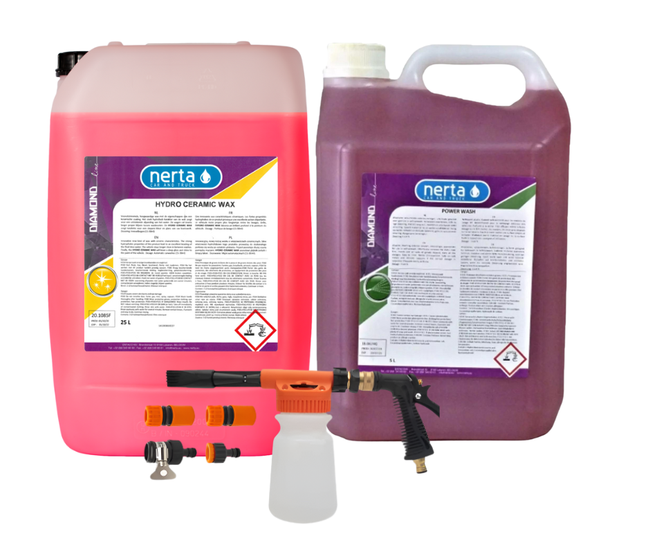 Nerta Power Wash- Wash & Wax Combo (for garden hose)